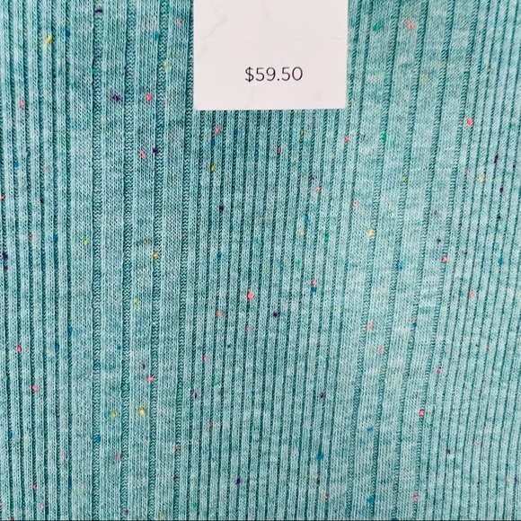 New T by Talbots long sleeve Turquoise turtleneck Snap Shoulder Ribbed top - Picture 6 of 9